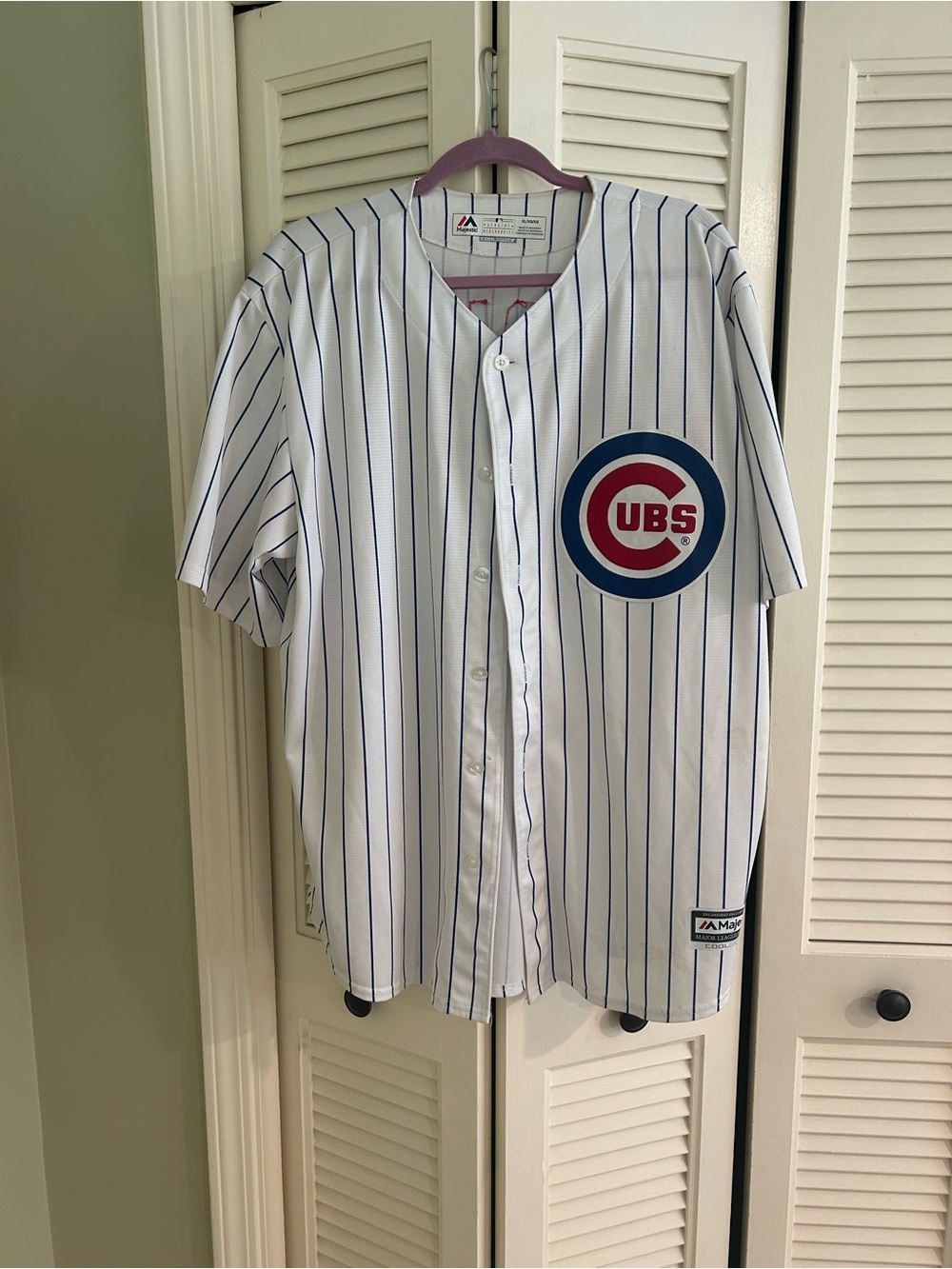 Chicago Cubs White Pinstripe Baseball Jersey